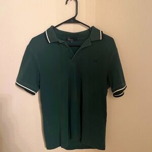 Fred Perry Green Polo Shirt with Sporty Trim
